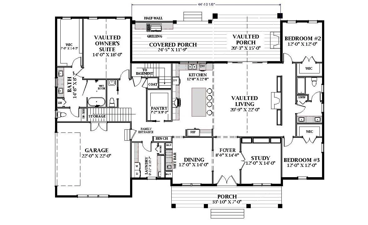 Farmhouse House Plan - 53529 - Optional Floor Plan