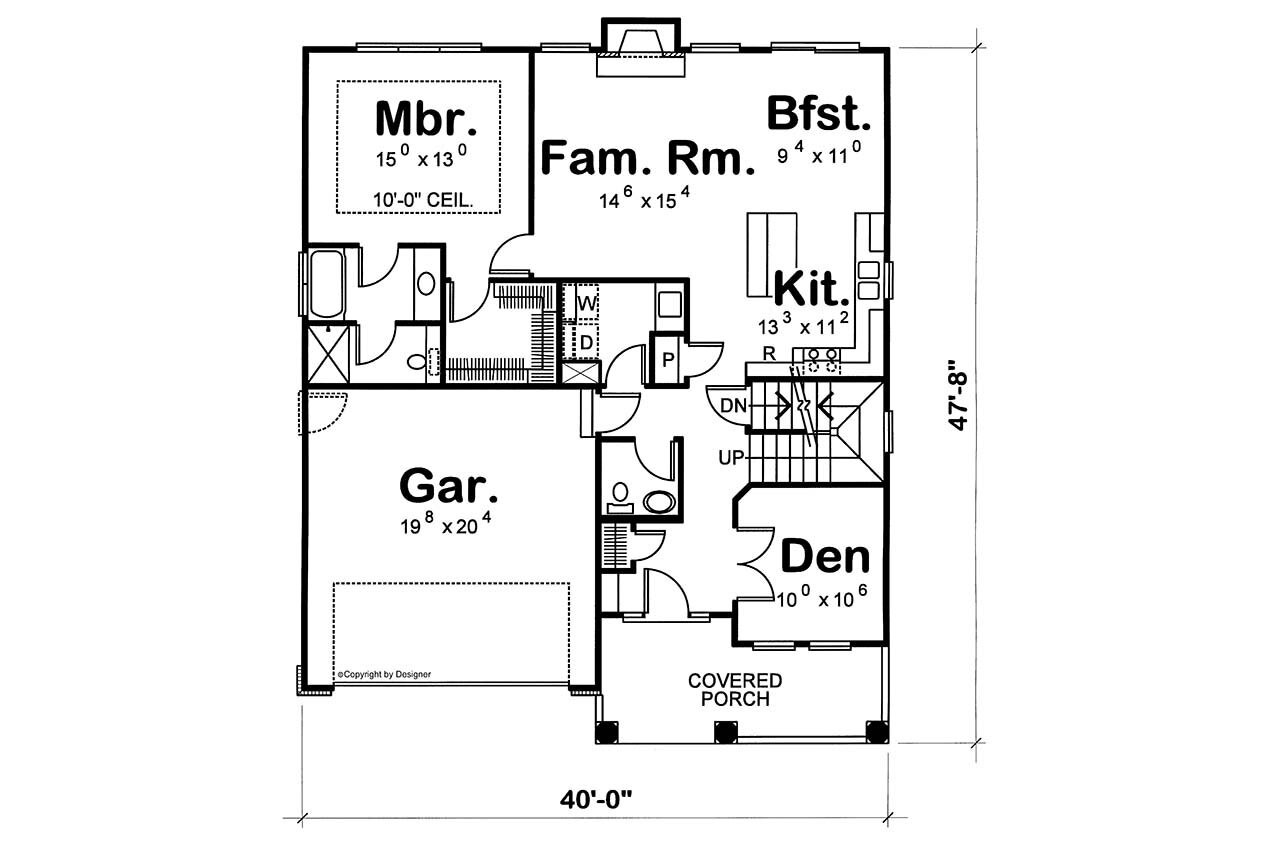 French Country House Plan - Warrenton 12374 - 1st Floor Plan