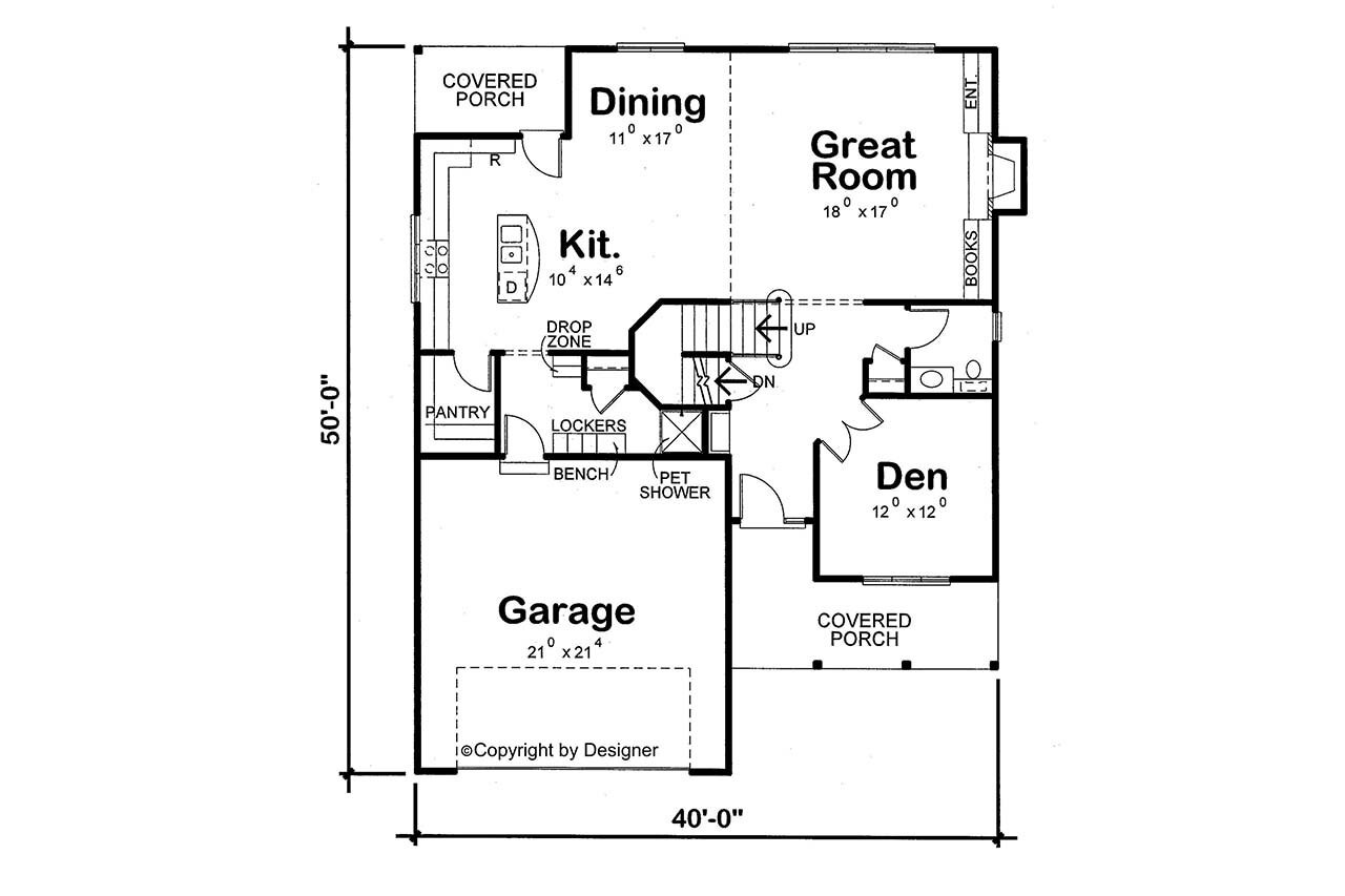 Traditional House Plan - Mackenzie 67322 - 1st Floor Plan