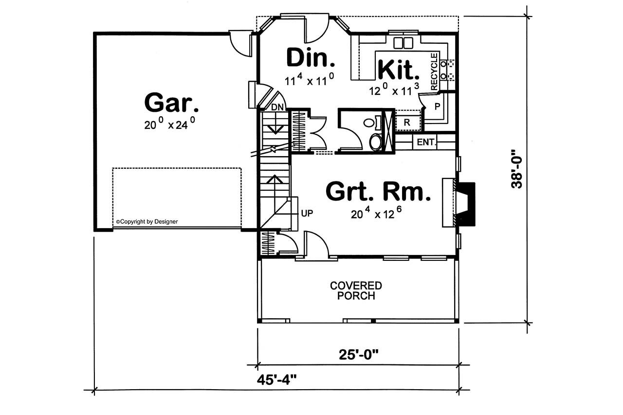 Traditional House Plan - Copeland BL 12053 - 1st Floor Plan