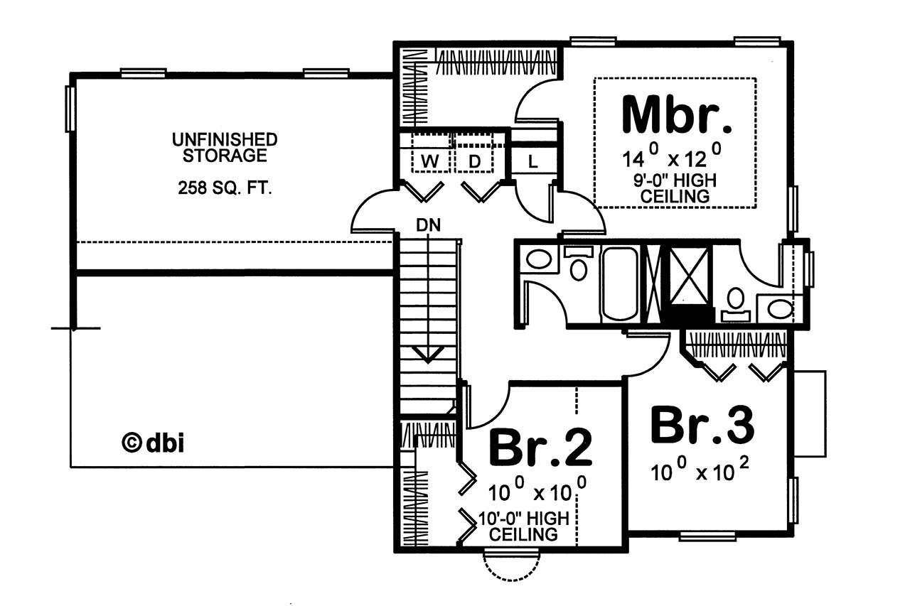 Secondary Image - Traditional House Plan - Copeland BL 12053 - 2nd Floor Plan