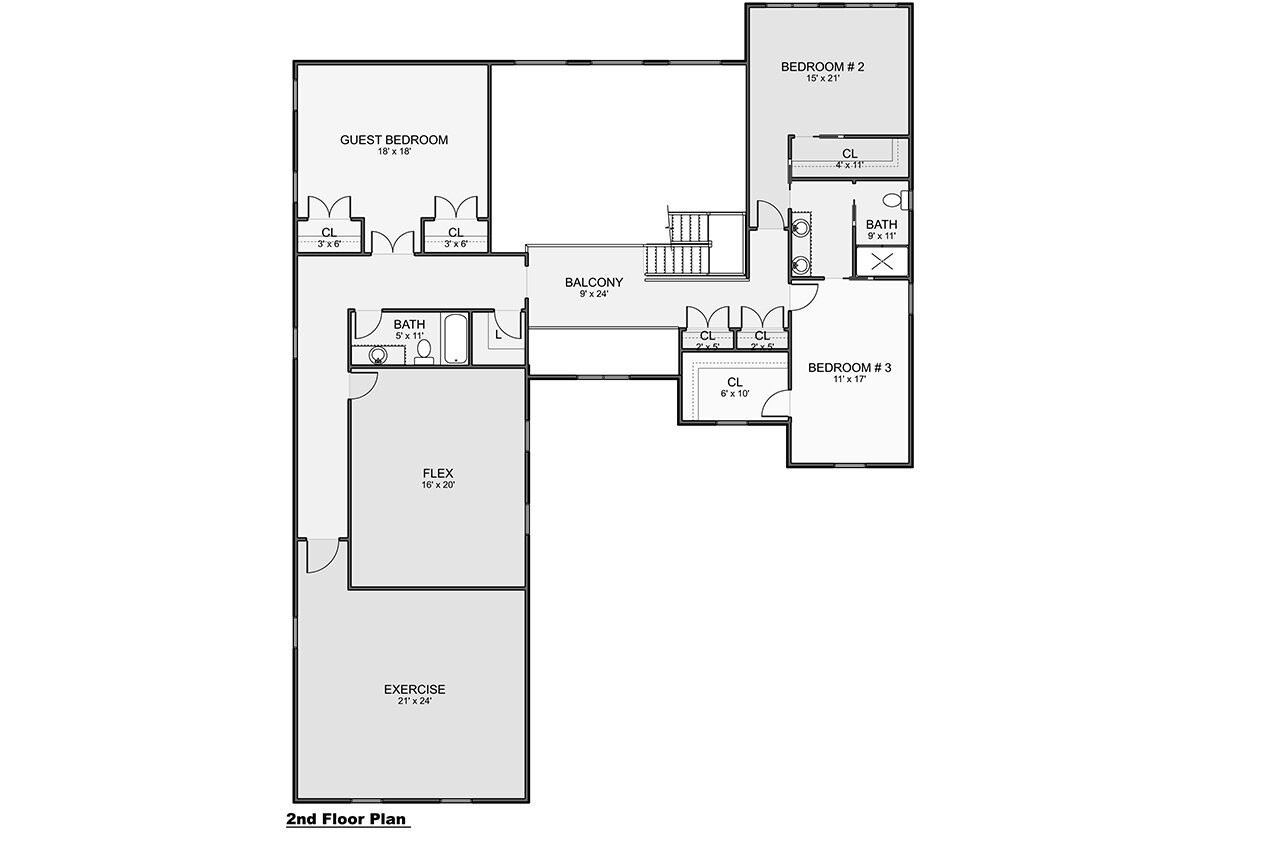 Farmhouse House Plan - Valley Stream 22639 - 2nd Floor Plan