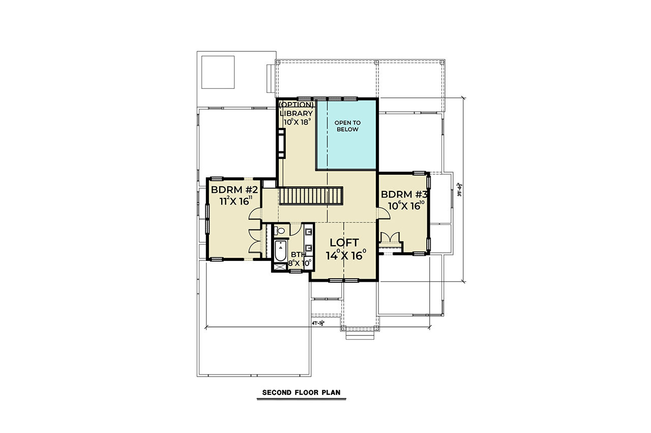 Farmhouse House Plan - 53029 - 2nd Floor Plan