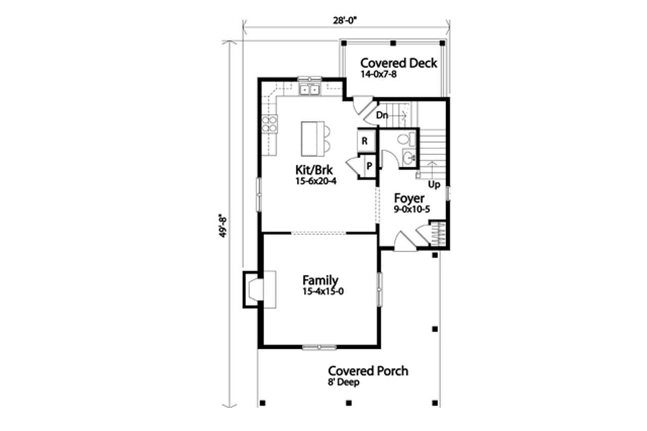 Country House Plan - 82505 - 1st Floor Plan