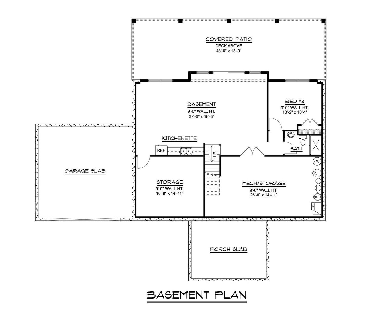 Ranch House Plan - 99379 - Basement Floor Plan