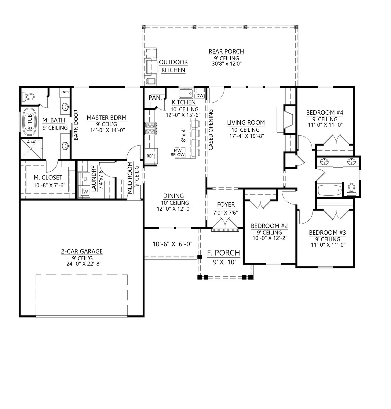 Farmhouse House Plan - Deer Run 47485 - 1st Floor Plan