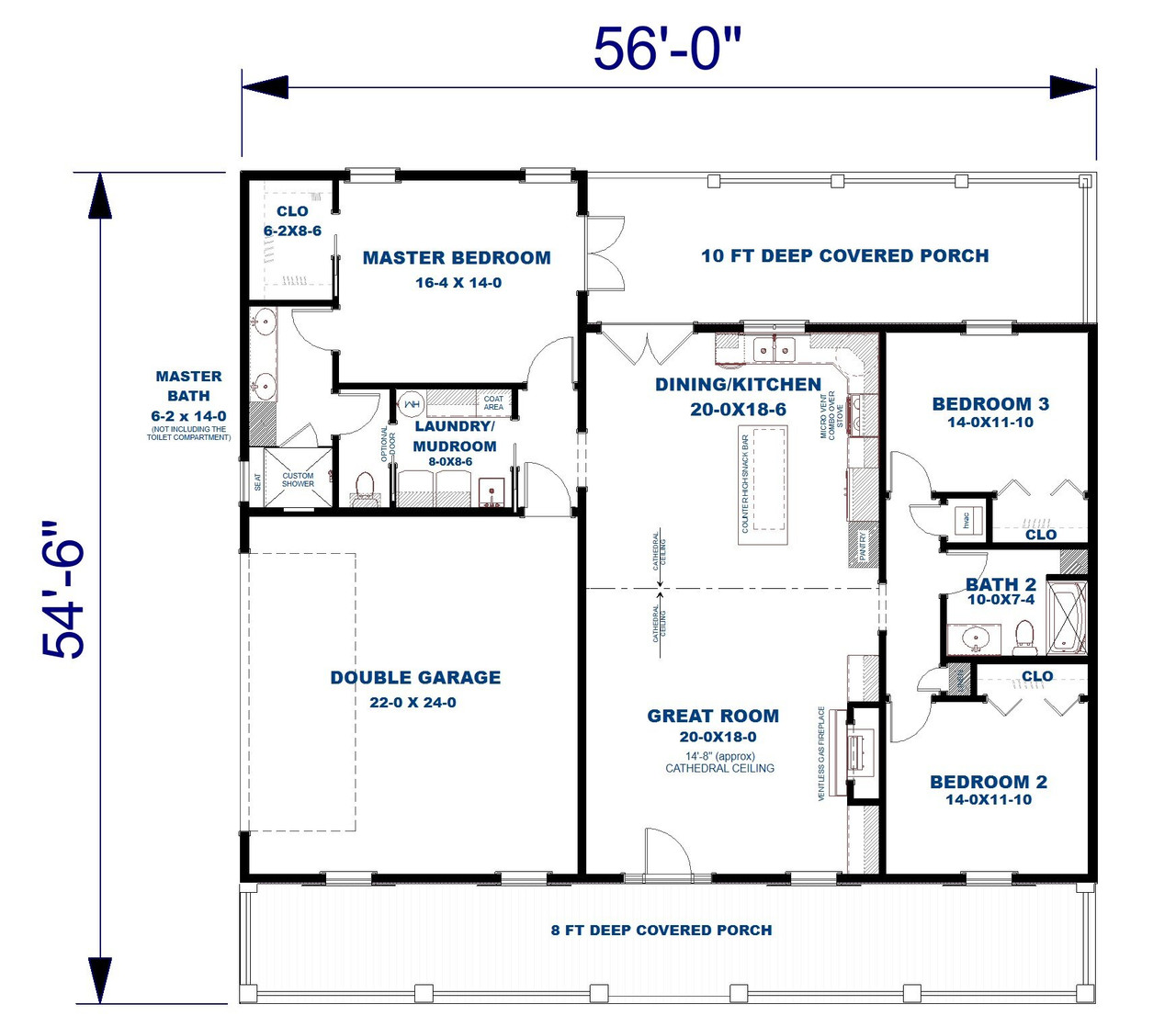 Farmhouse House Plan - 15436 - 1st Floor Plan