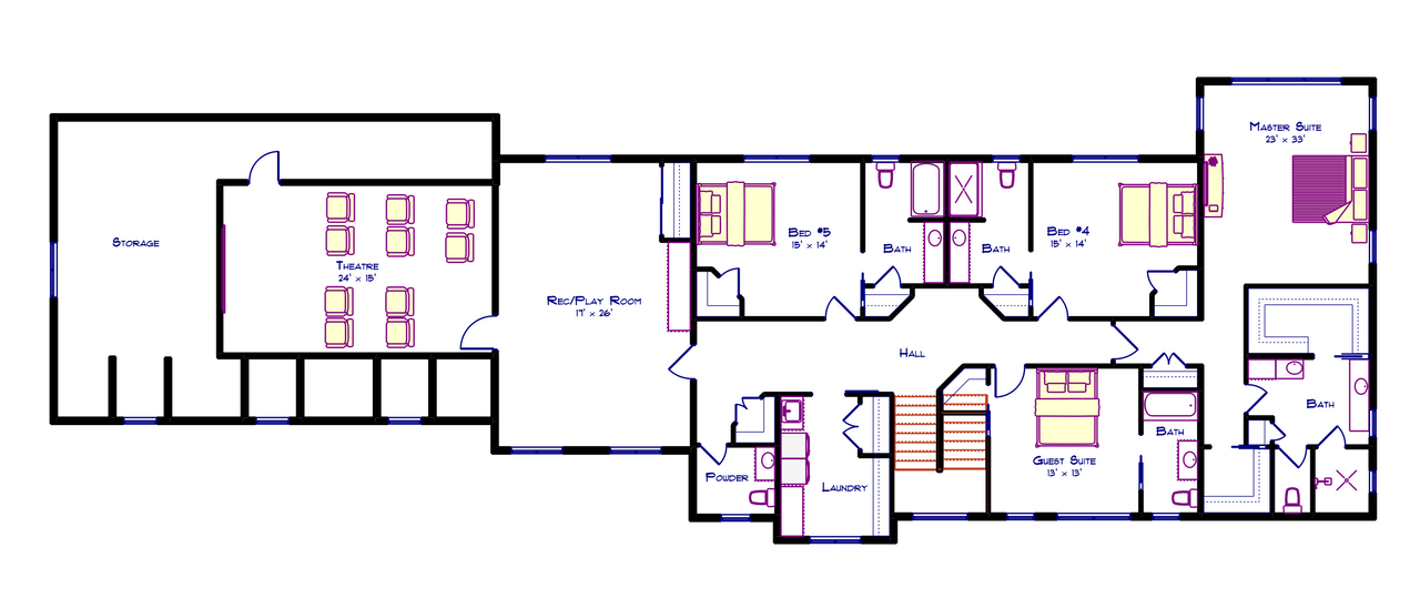 Secondary Image - Country House Plan - Jettison 93078 - 2nd Floor Plan