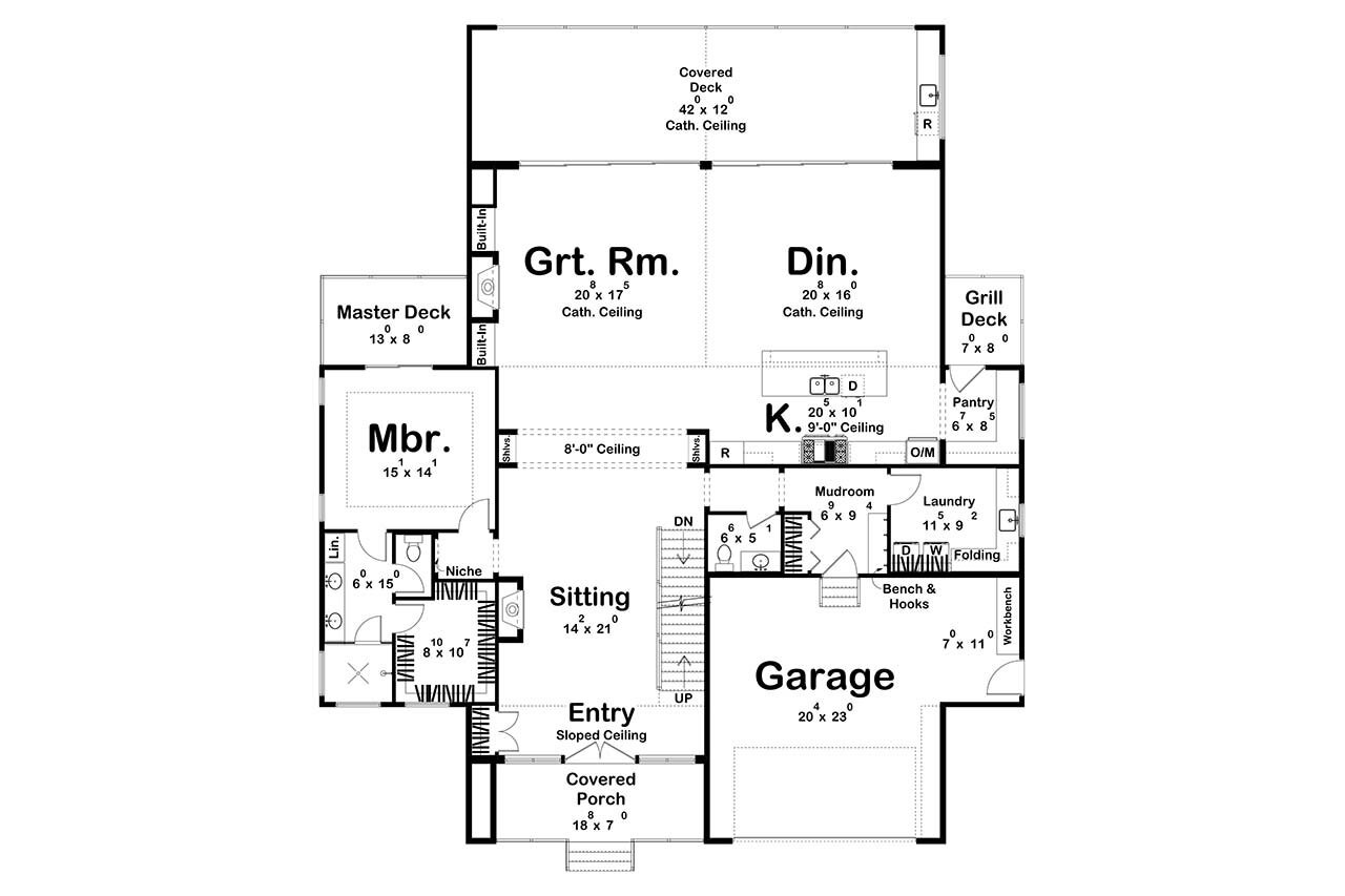 European House Plan - Kasper 76788 - 1st Floor Plan
