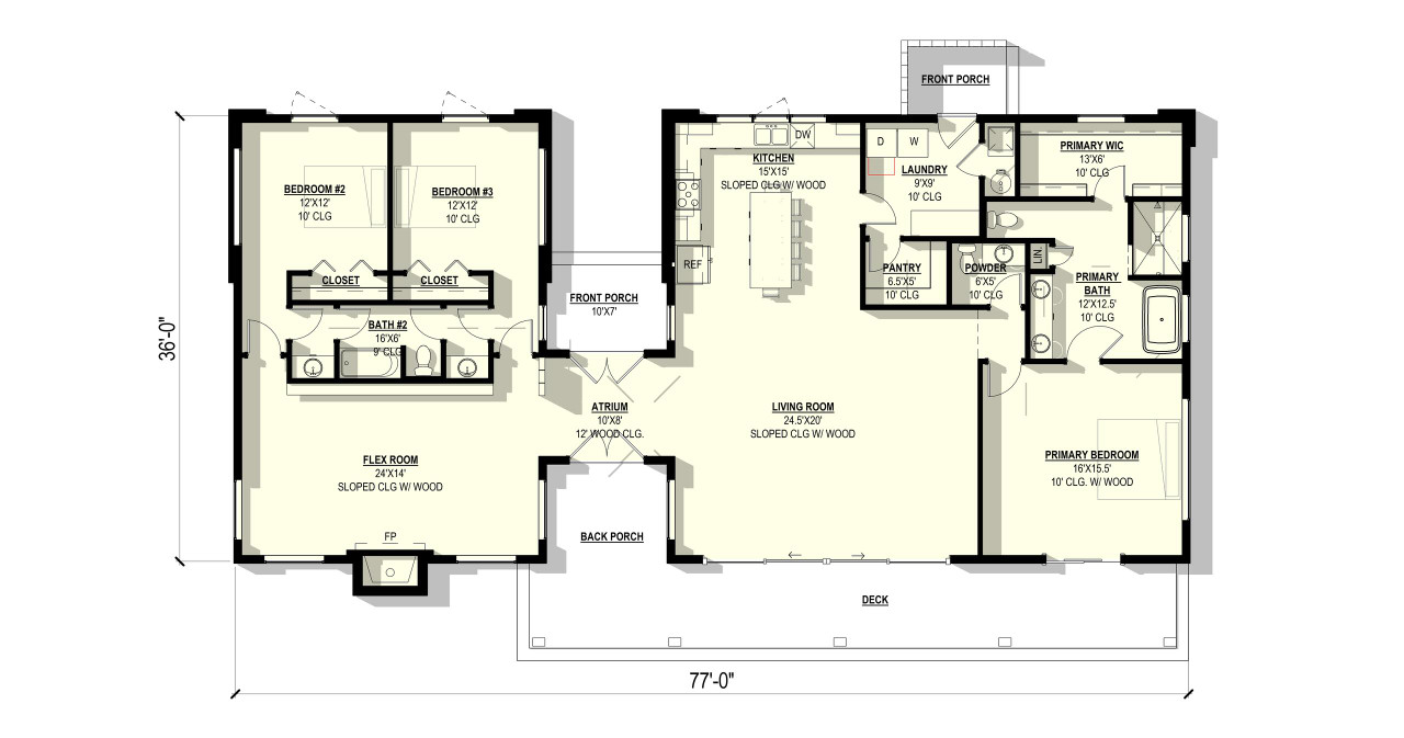 Contemporary House Plan - Buttercup 58412 - 1st Floor Plan
