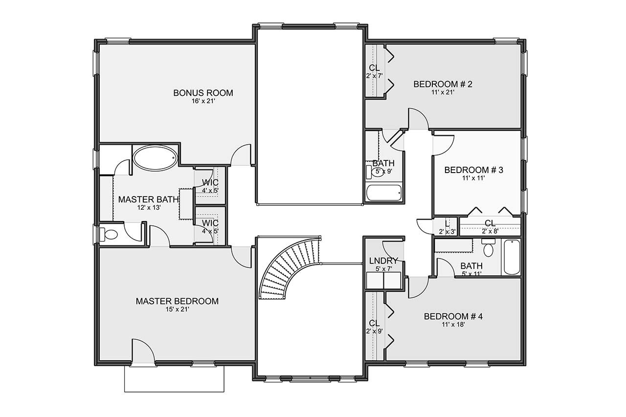 Secondary Image - Traditional House Plan - Quogue 27339 - 2nd Floor Plan