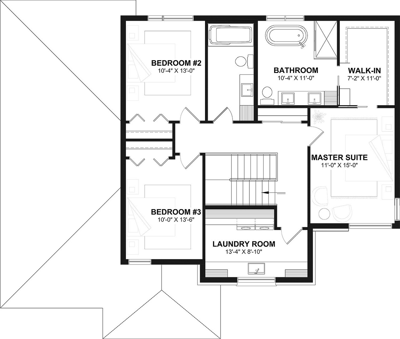 Modern House Plan - Linea 59891 - 2nd Floor Plan