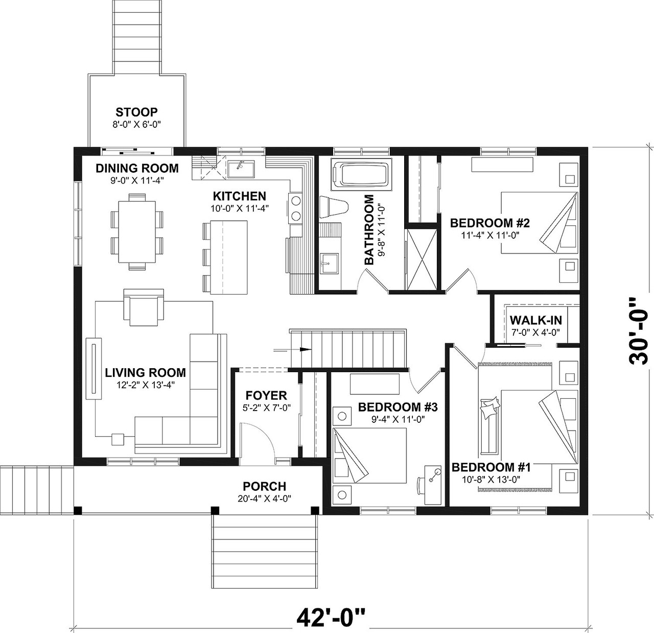 Farmhouse House Plan - Merrain 35001 - 1st Floor Plan