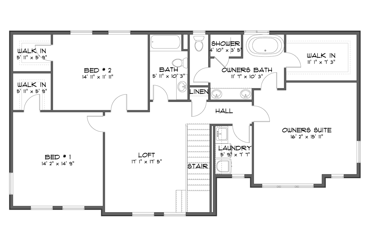 Secondary Image - Farmhouse House Plan - Concinnity 95016 - 2nd Floor Plan