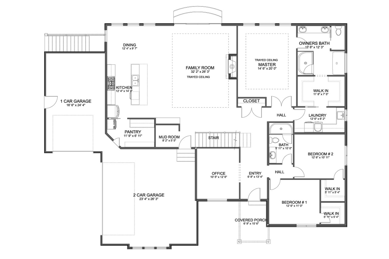 European House Plan - Rock Creek 33728 - 1st Floor Plan