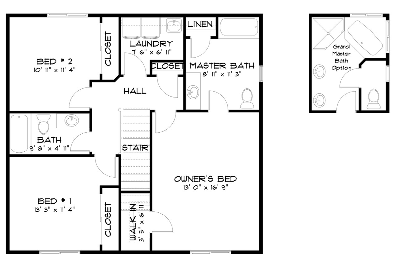Secondary Image - Farmhouse House Plan - Willow 12005 - 2nd Floor Plan