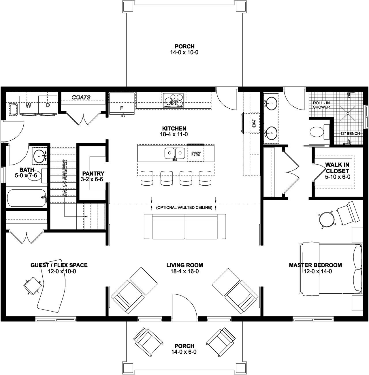 Farmhouse House Plan - 42632 - Basement Floor Plan