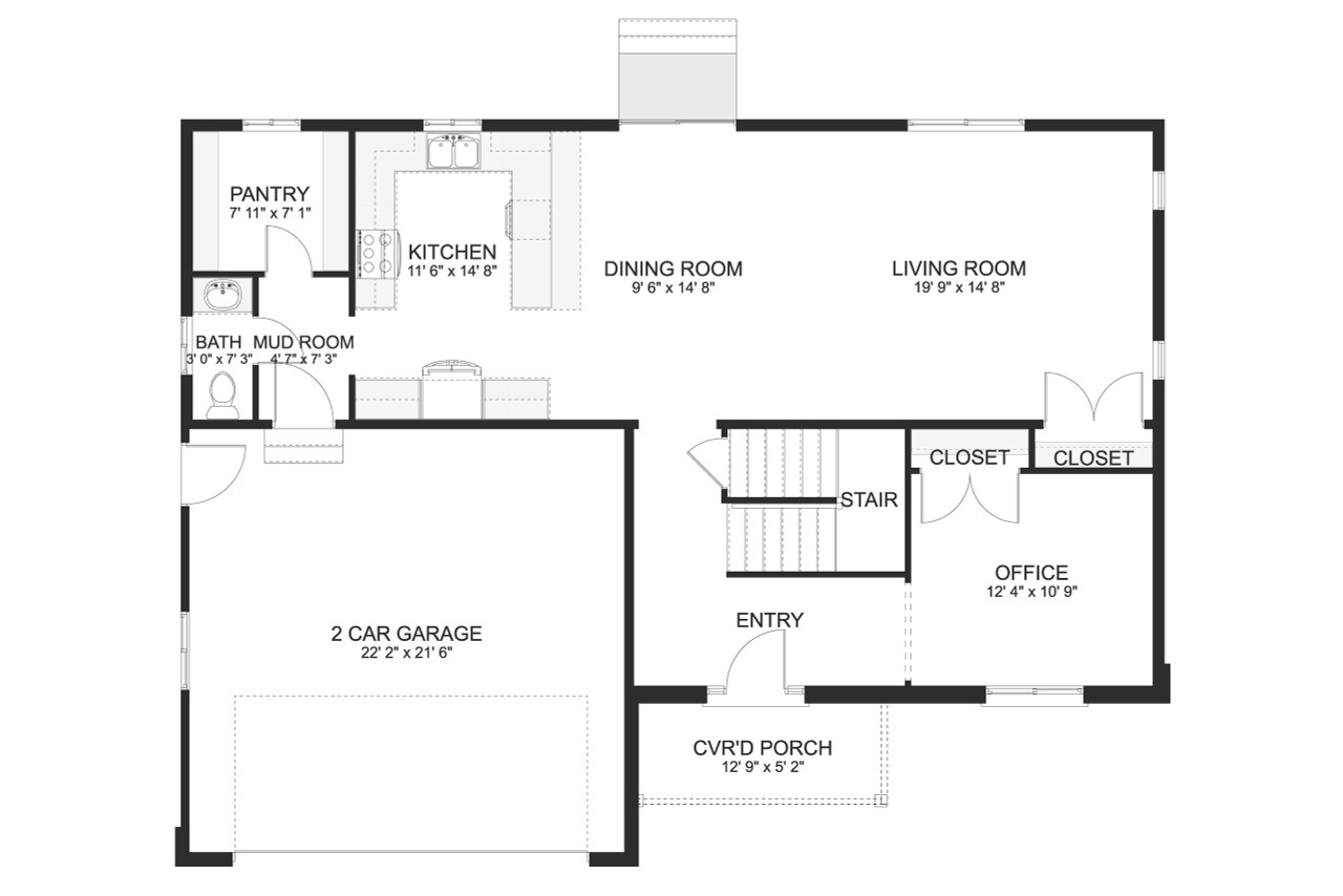 Traditional House Plan - Hortman 82474 - 1st Floor Plan