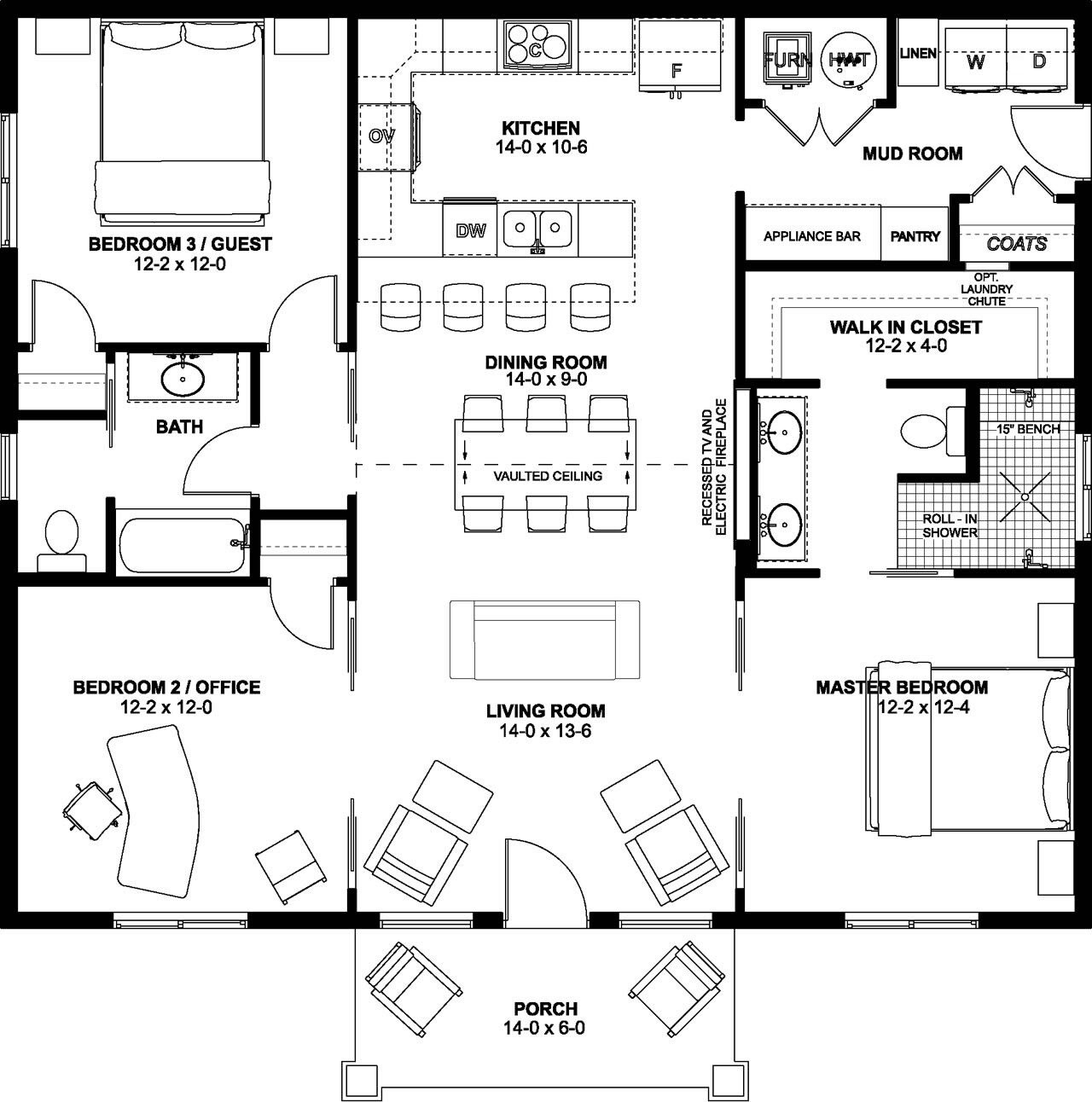 Farmhouse House Plan - 23388 - 1st Floor Plan