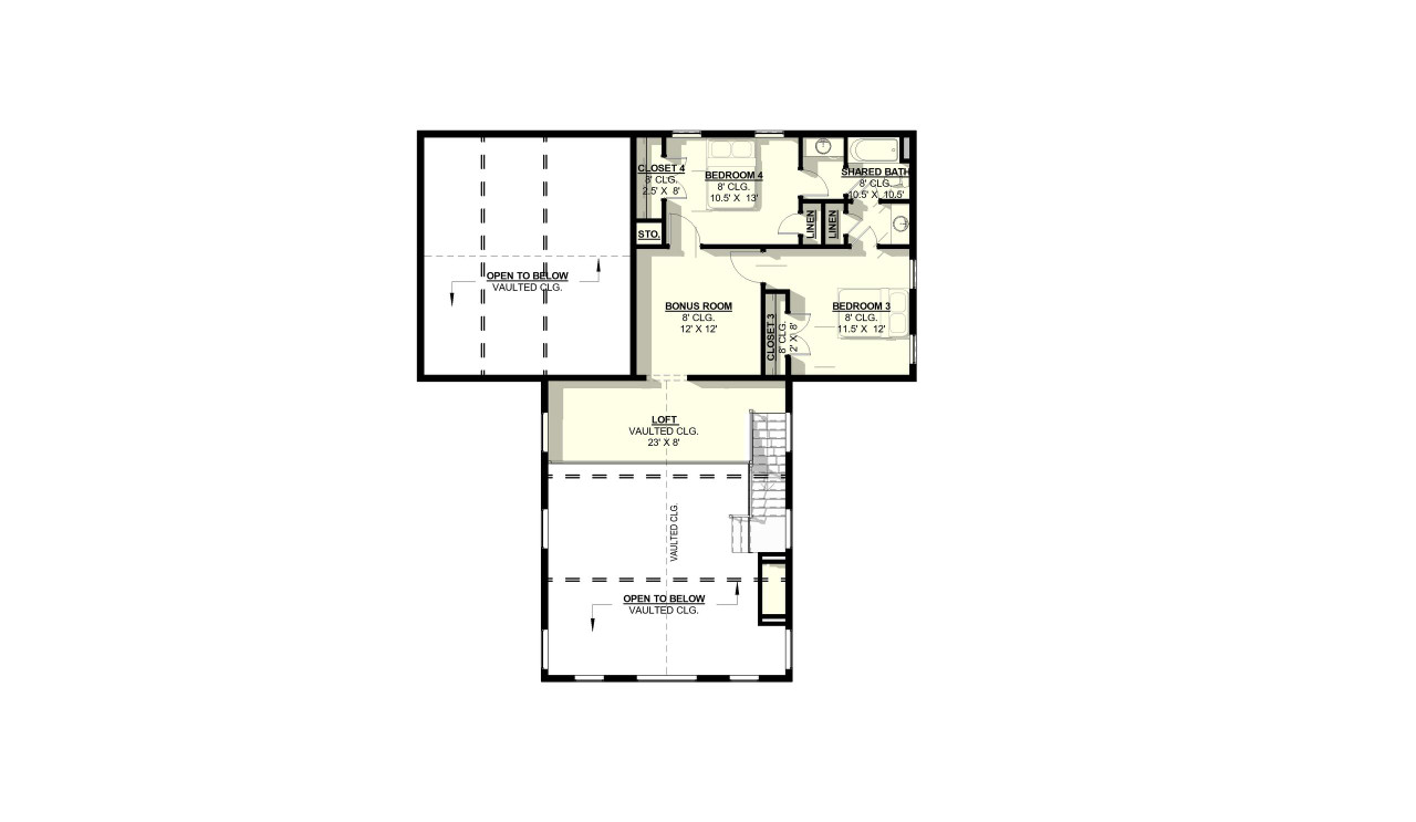 Secondary Image - Country House Plan - Hyssop 40840 - 2nd Floor Plan