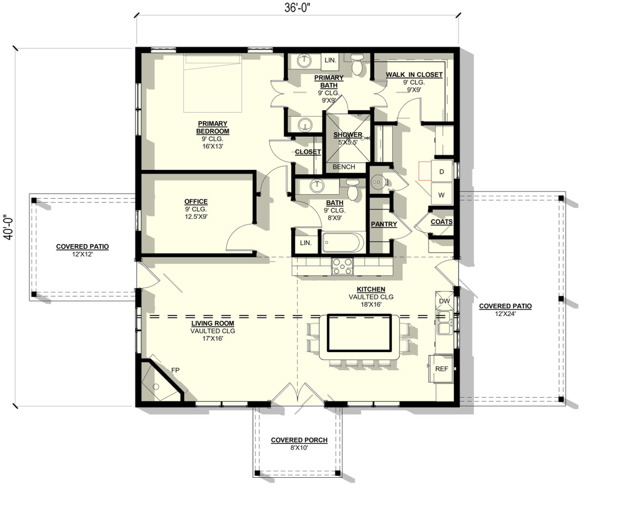 Country House Plan - Sweet Pea 60342 - 1st Floor Plan
