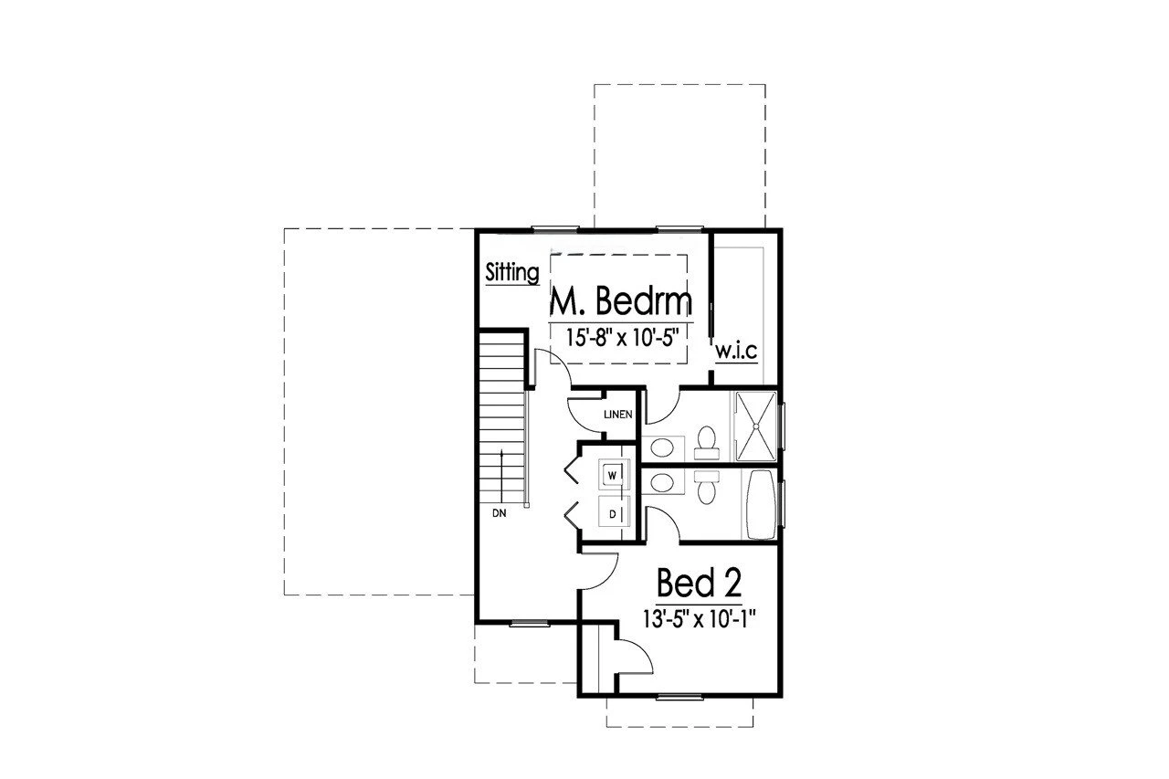 Secondary Image - Farmhouse House Plan - 63694 - 2nd Floor Plan