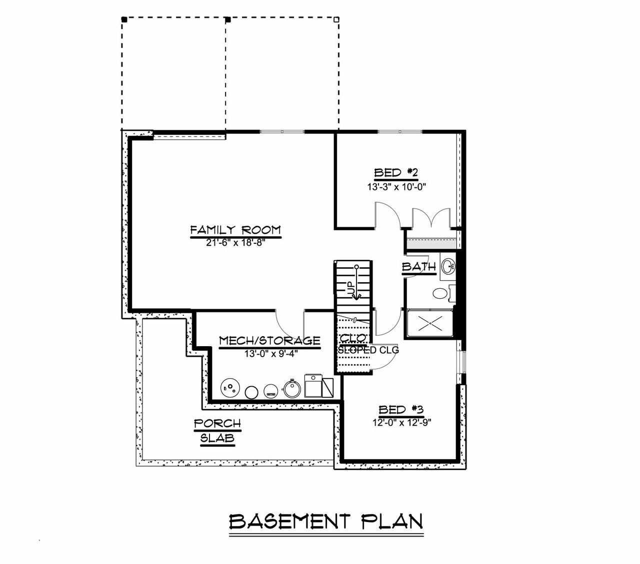 Cottage House Plan - 32353 - Basement Floor Plan