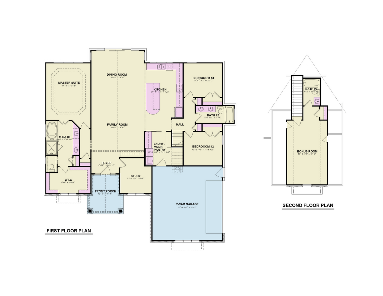European House Plan - Whitemoore B 77004 - 1st Floor Plan