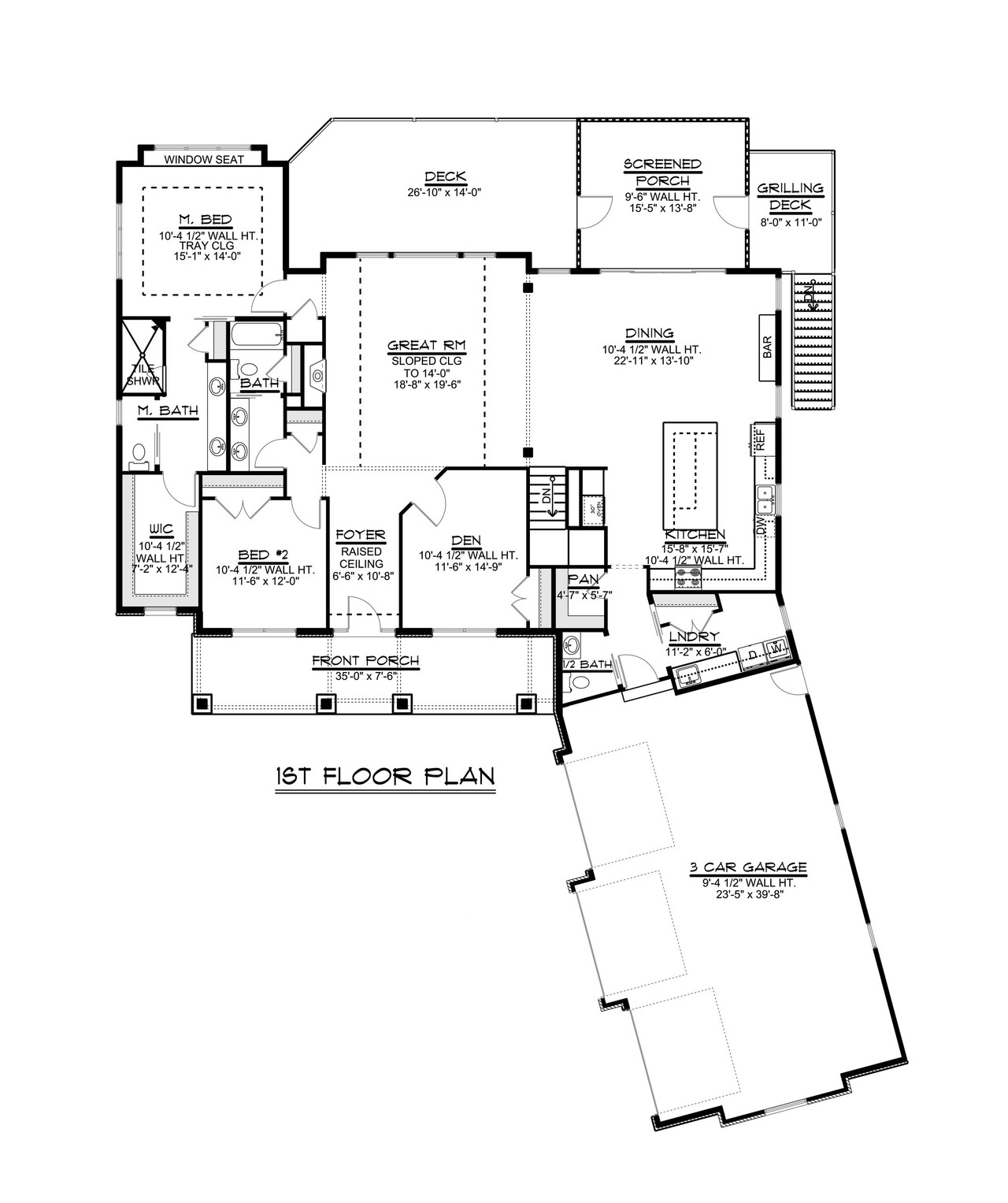 Country House Plan - 75405 - 1st Floor Plan