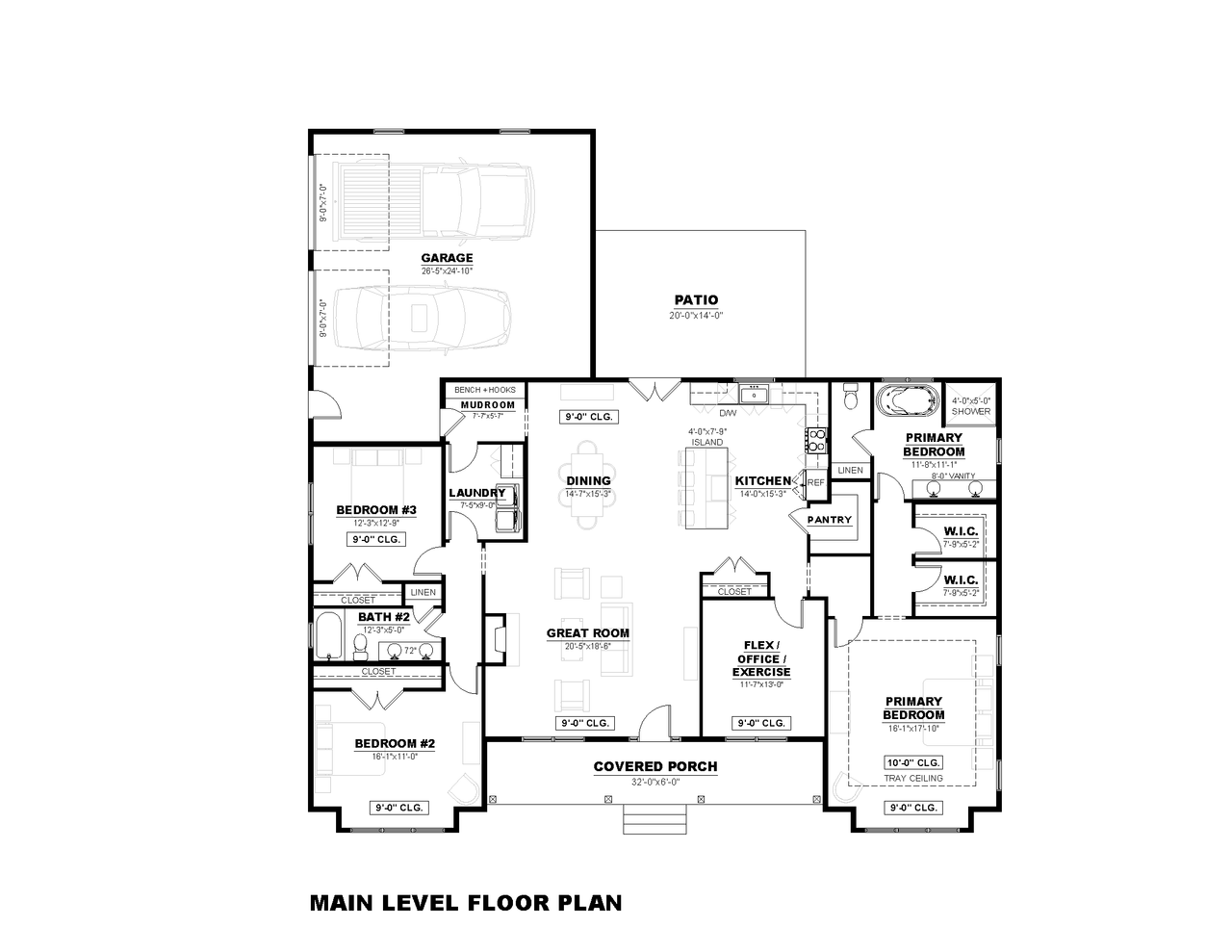 Farmhouse House Plan - Harris 2 88493 - 1st Floor Plan