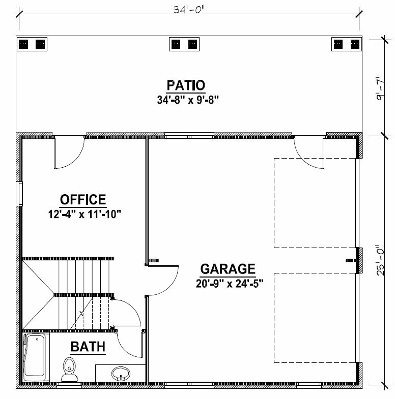 Traditional House Plan - 71196 - 1st Floor Plan