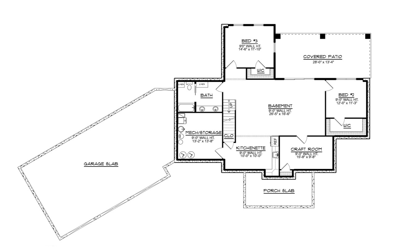Country House Plan - 19122 - Basement Floor Plan