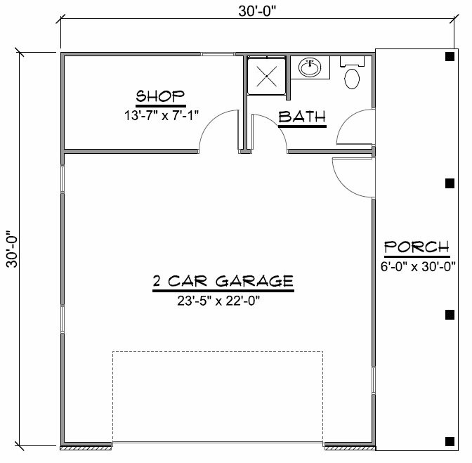 Traditional House Plan - 88510 - 1st Floor Plan
