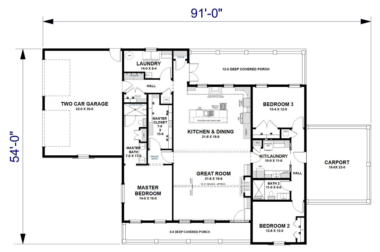 Farmhouse House Plan - 23828 - 1st Floor Plan