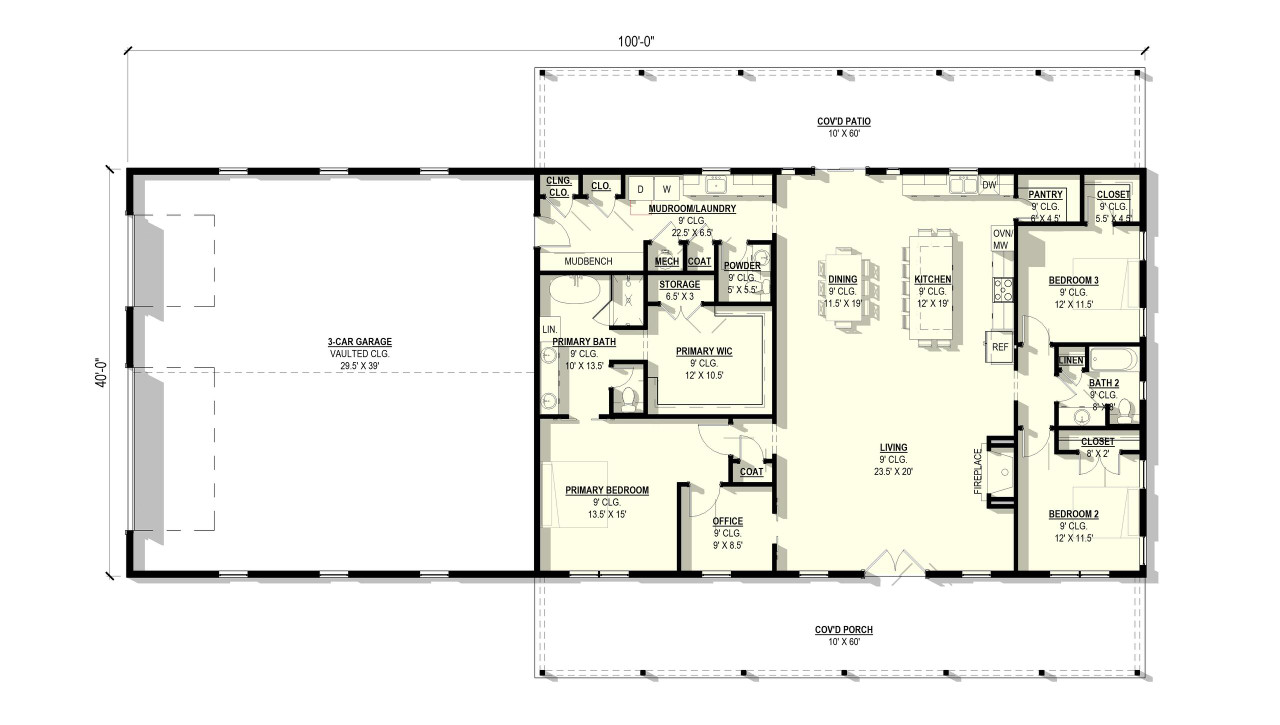 Country House Plan - Hebe 74003 - 1st Floor Plan