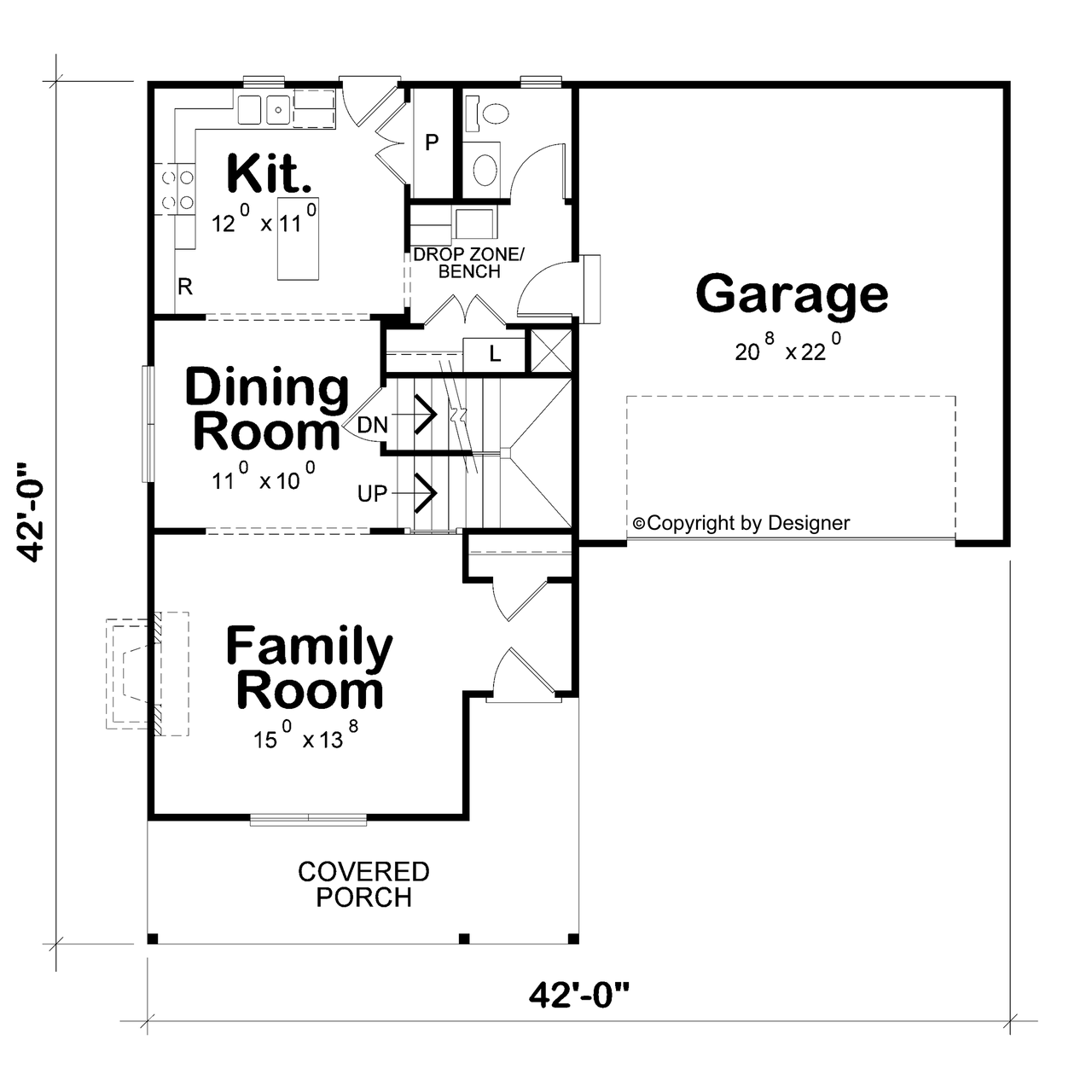 Traditional House Plan - Vera 53137 - 1st Floor Plan