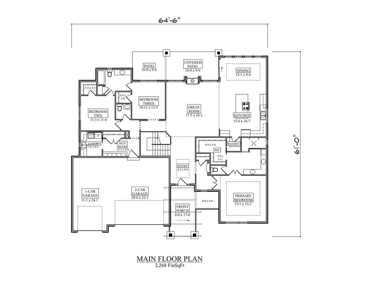 Modern House Plan - Serratoga 81261 - 1st Floor Plan
