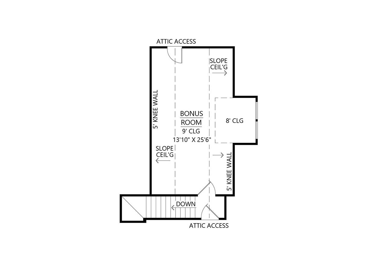 French Country House Plan - Fox Trot 16584 - 2nd Floor Plan