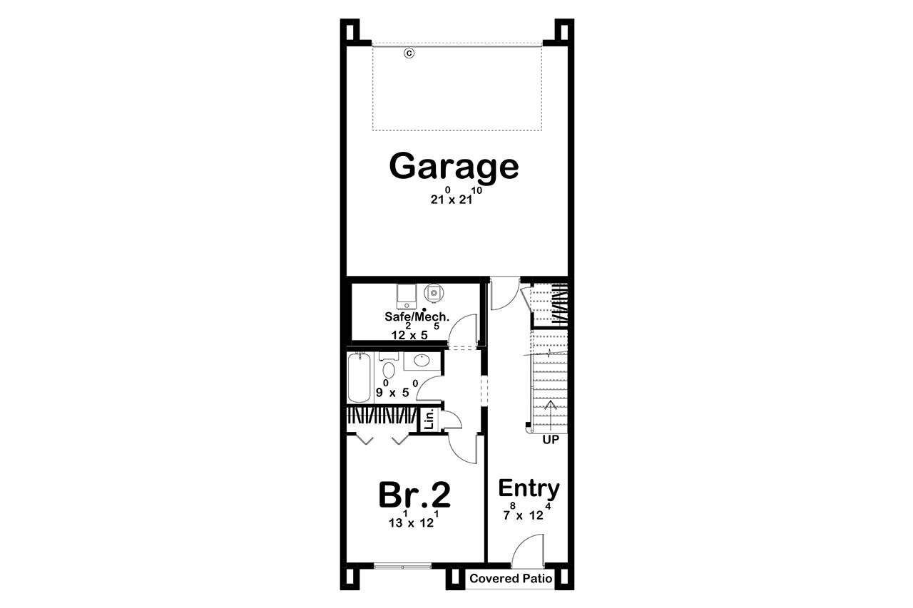 Modern House Plan - Hillsboro Pike 43508 - 1st Floor Plan