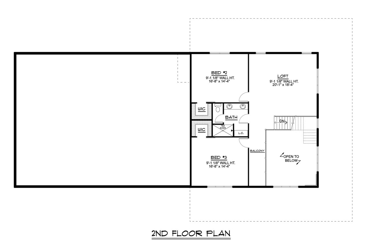Secondary Image - Country House Plan - 56705 - 2nd Floor Plan