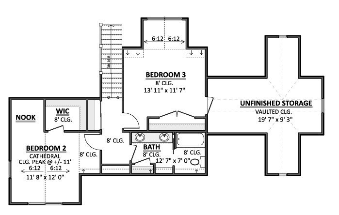 Farmhouse House Plan - 14781 - 2nd Floor Plan