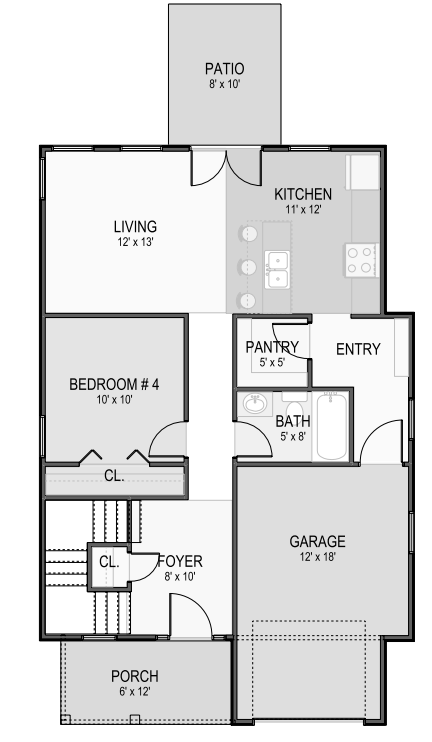 Traditional House Plan - Montauk 64337 - 1st Floor Plan