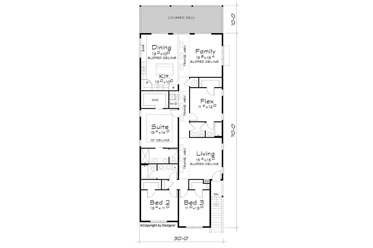Secondary Image - Contemporary House Plan - Xander 62924 - 2nd Floor Plan