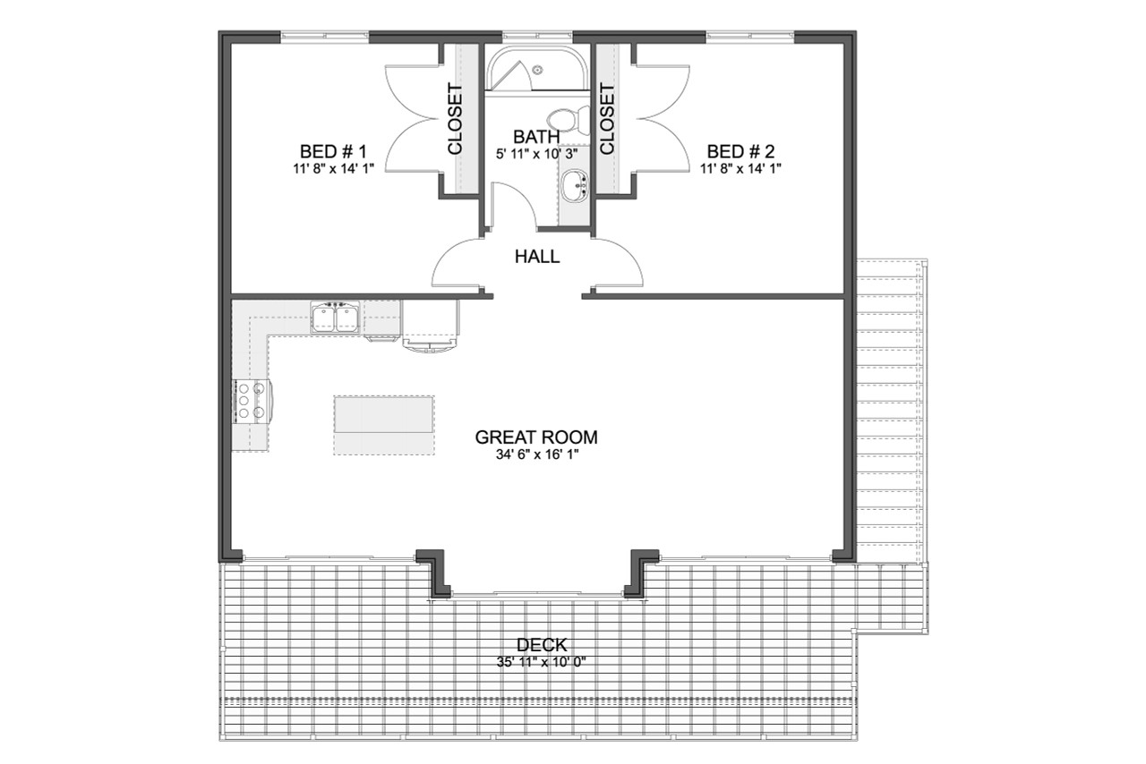 European House Plan - Lindbo Garage 14883 - 2nd Floor Plan