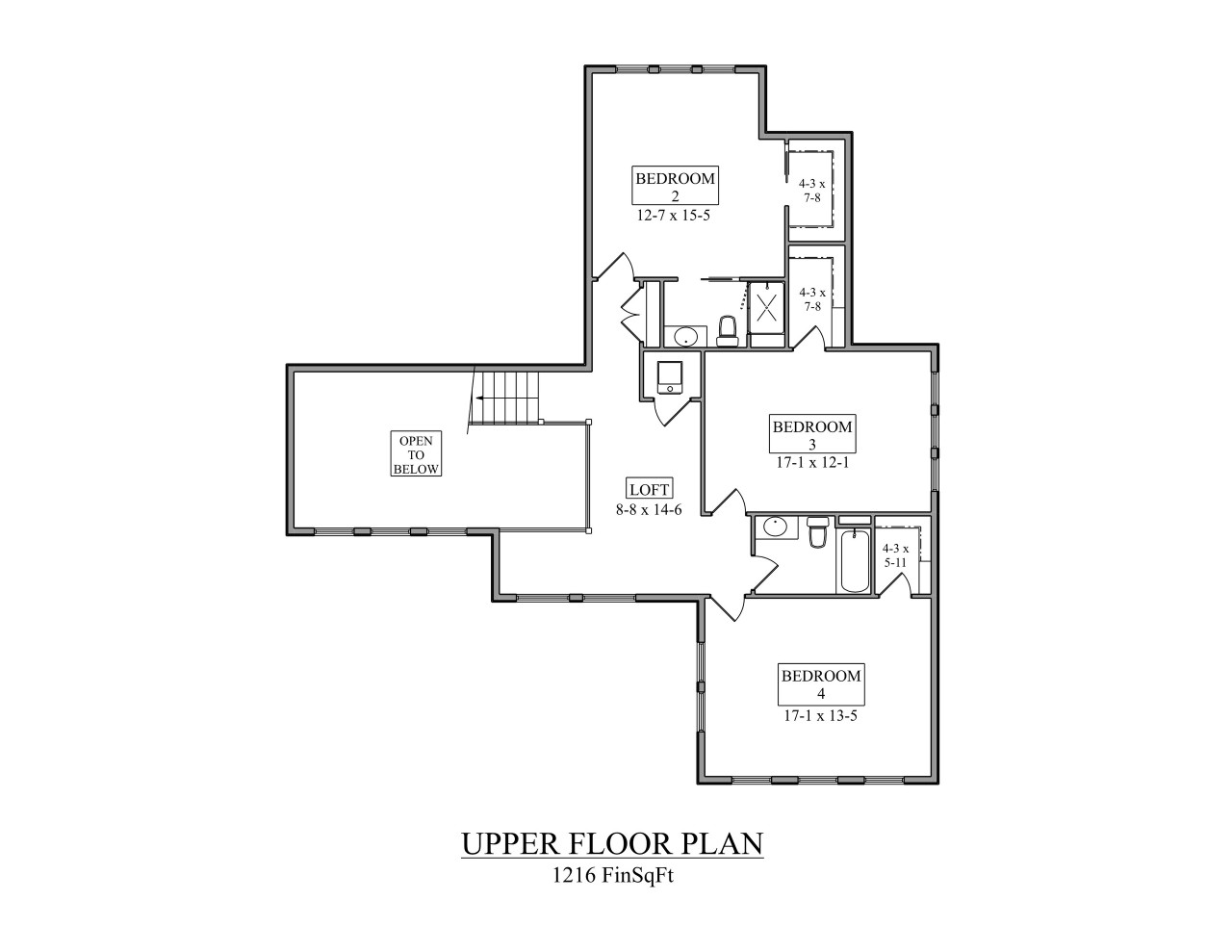 Secondary Image - Contemporary House Plan - West Union 38037 - 2nd Floor Plan