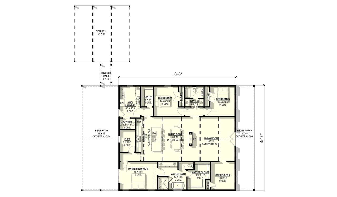 Country House Plan - Sycamore #2 73913 - 1st Floor Plan