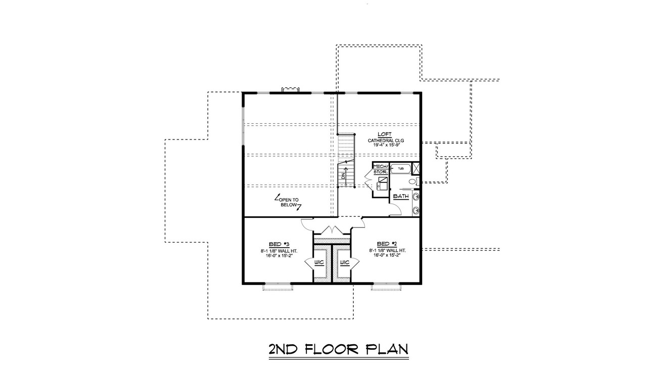 Country House Plan - 45410 - 2nd Floor Plan