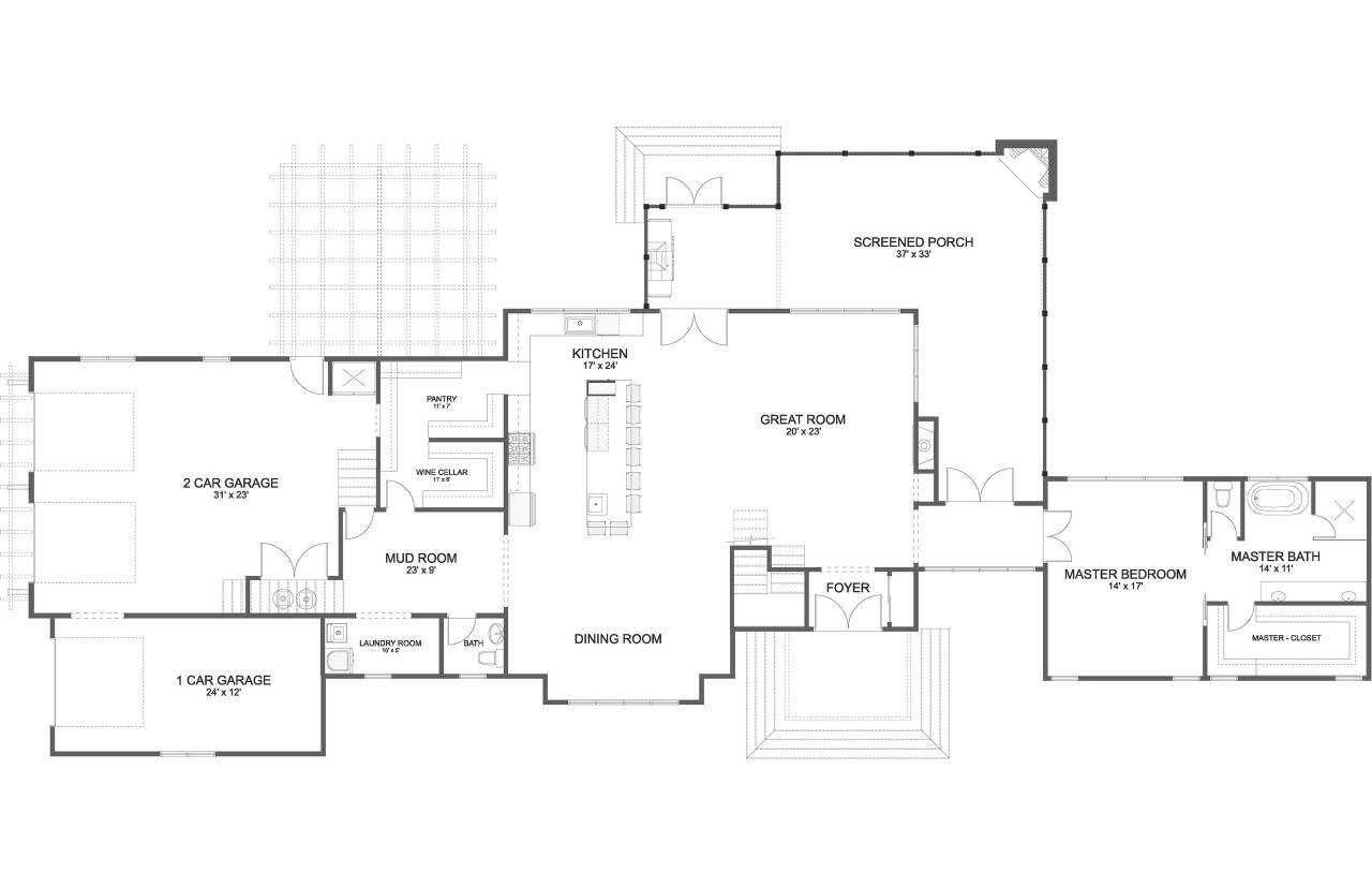 Modern House Plan - Waterloo 40881 - 1st Floor Plan