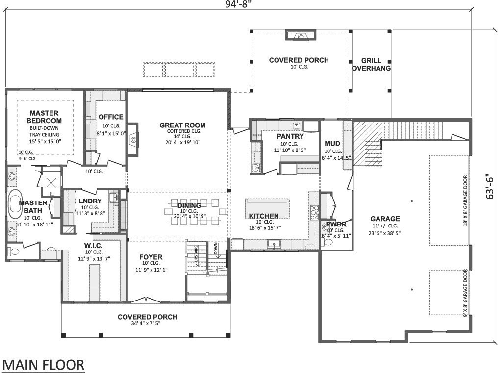 Farmhouse House Plan - 86055 - 1st Floor Plan