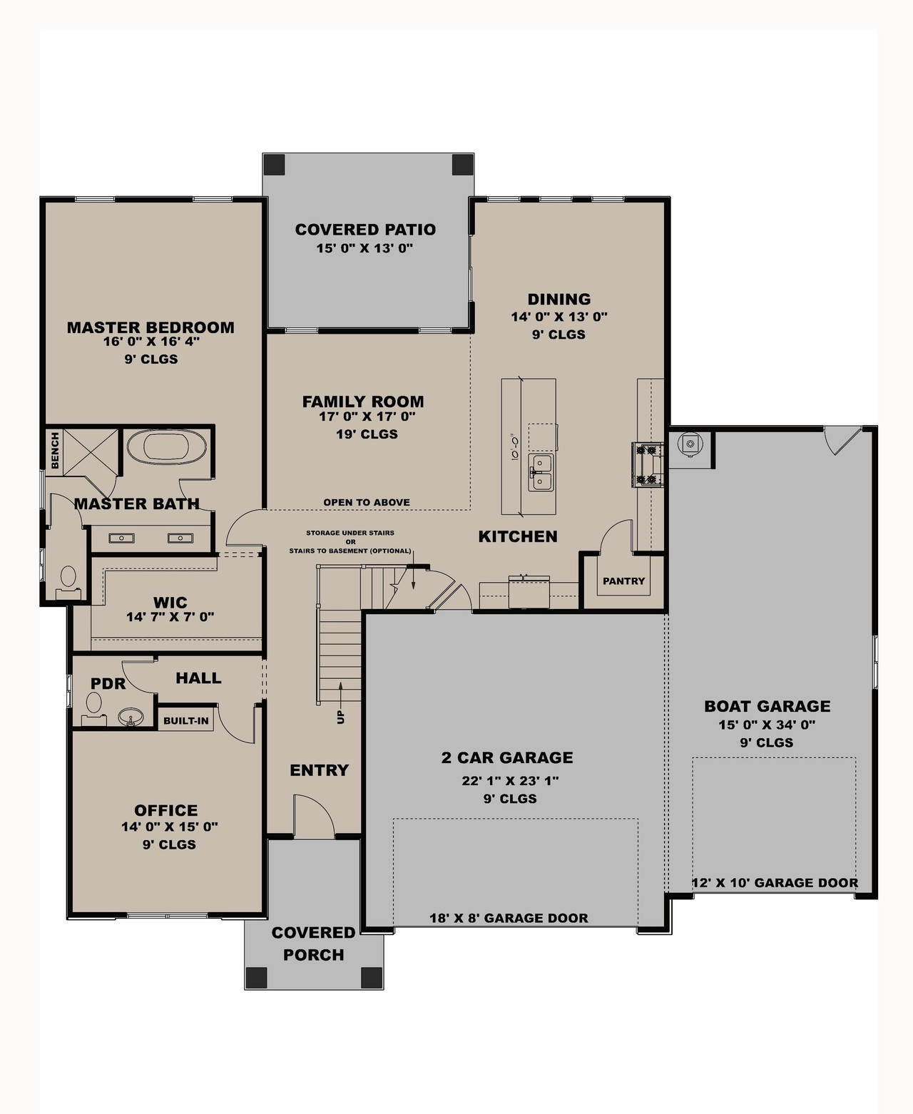 Contemporary House Plan - The Birchwood 54835 - 1st Floor Plan